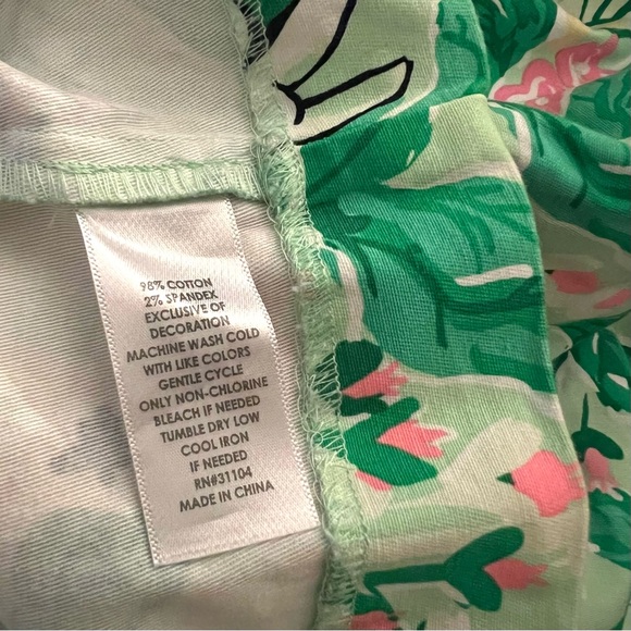 Size 16 Crown & Ivy Green Cotton Sheath dress Garden Bunny design Sleeveles - Picture 5 of 6